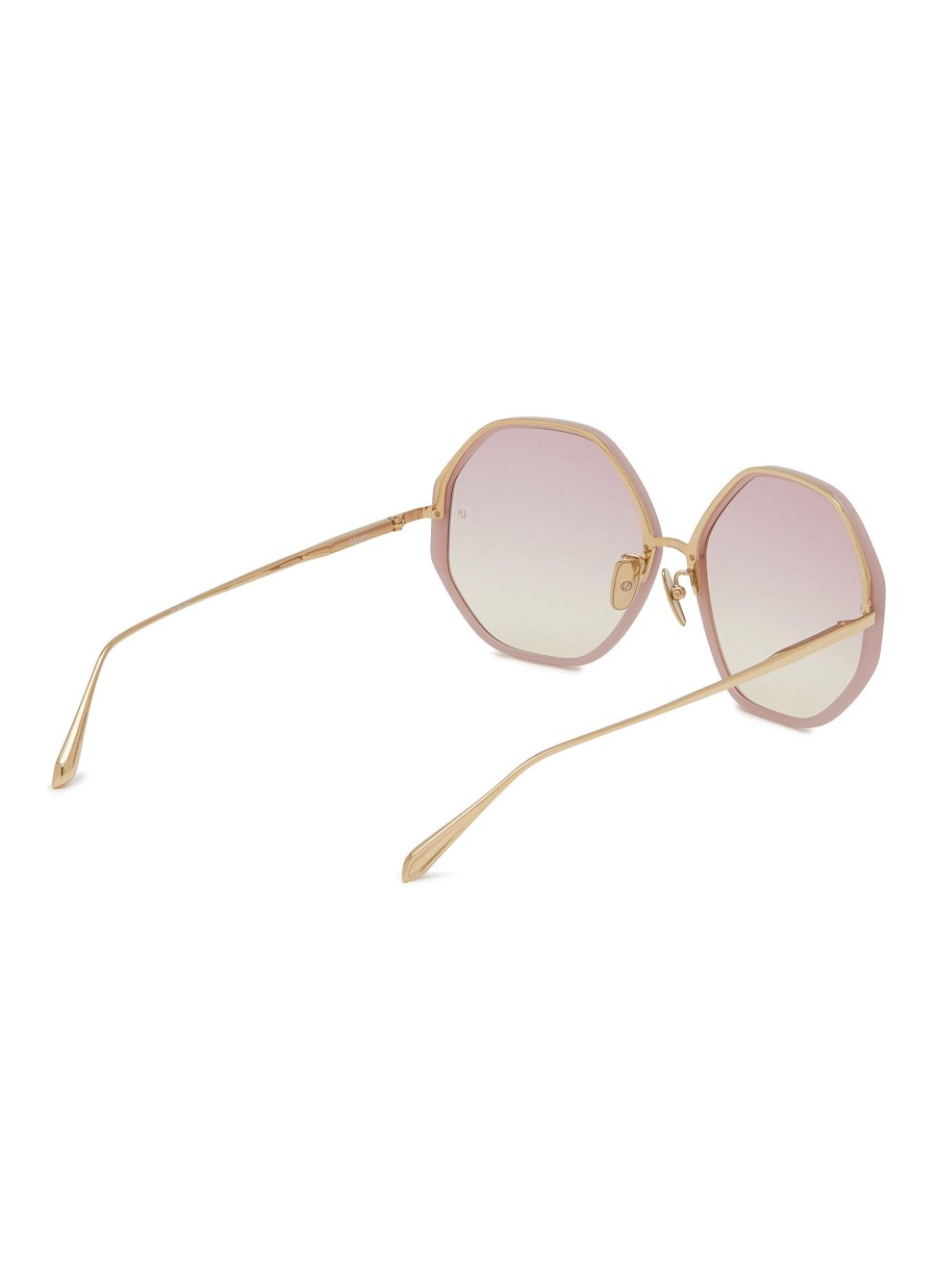 Women LINDA FARROW Eyewear | Alona Acetate Round Sunglasses