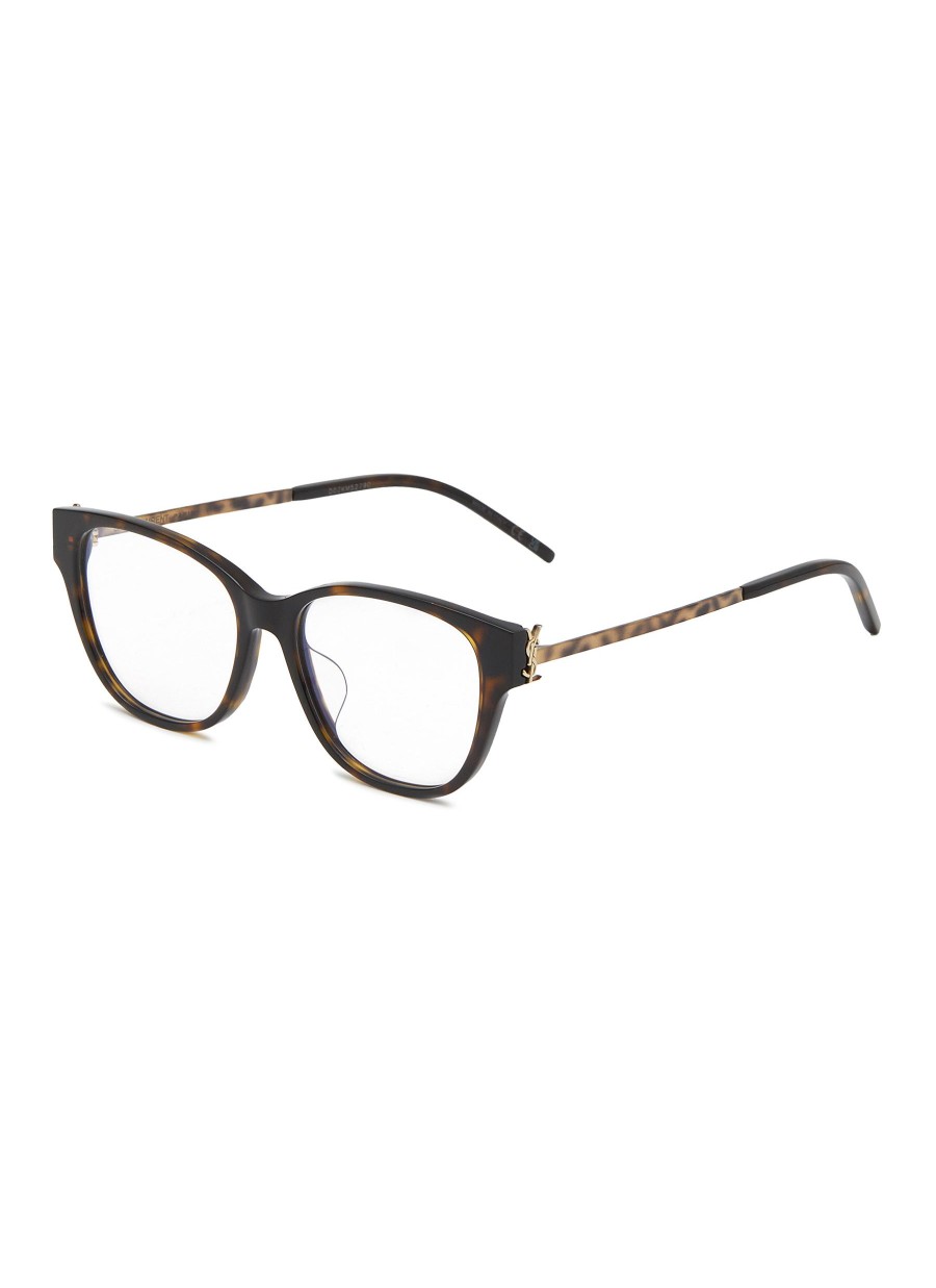 Women SAINT LAURENT Eyewear | Tortoiseshel-Effect Acetate Round Optical Glasses