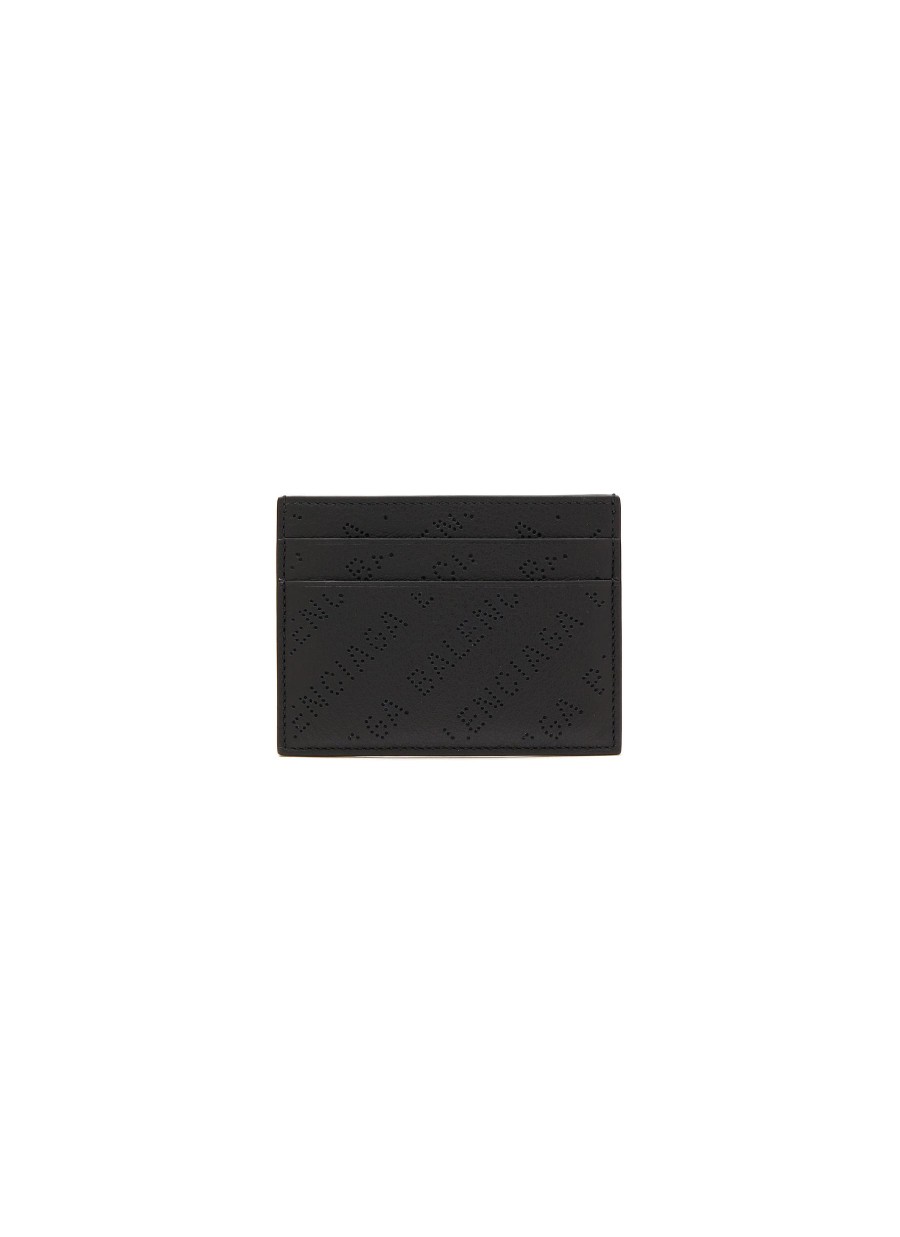 Men BALENCIAGA Small Leather Goods | All Over Perforated Logo Leather Cardholder