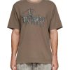 Men DOUBLET T-Shirts | Distressed Embroidery T-Shirt