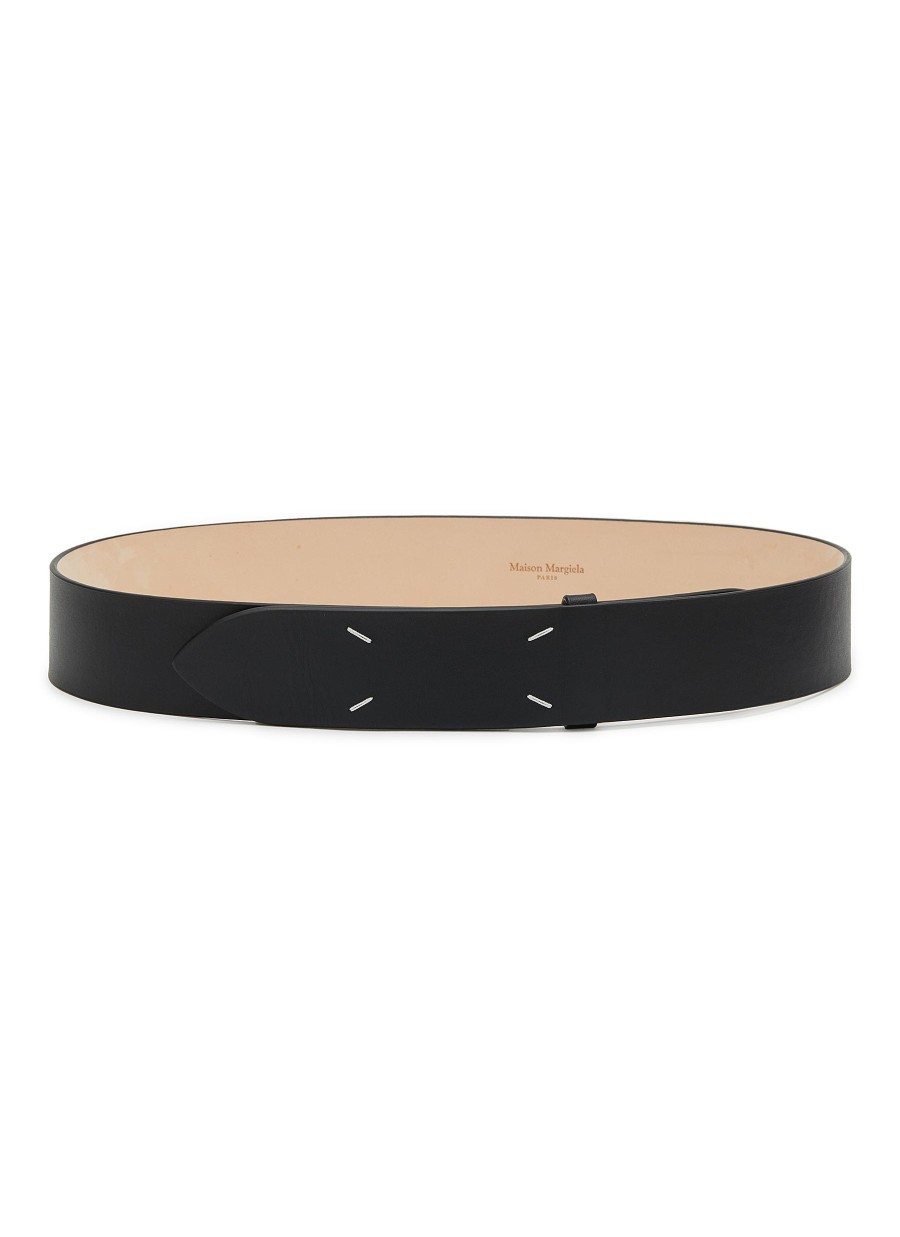 Women MAISON MARGIELA Belts | Contrast Stitch Leather Belt