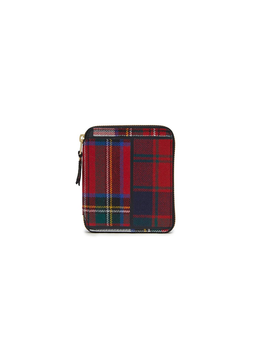 Men COMME DES GARÇONS Small Leather Goods | Tartan Zipped Wallet