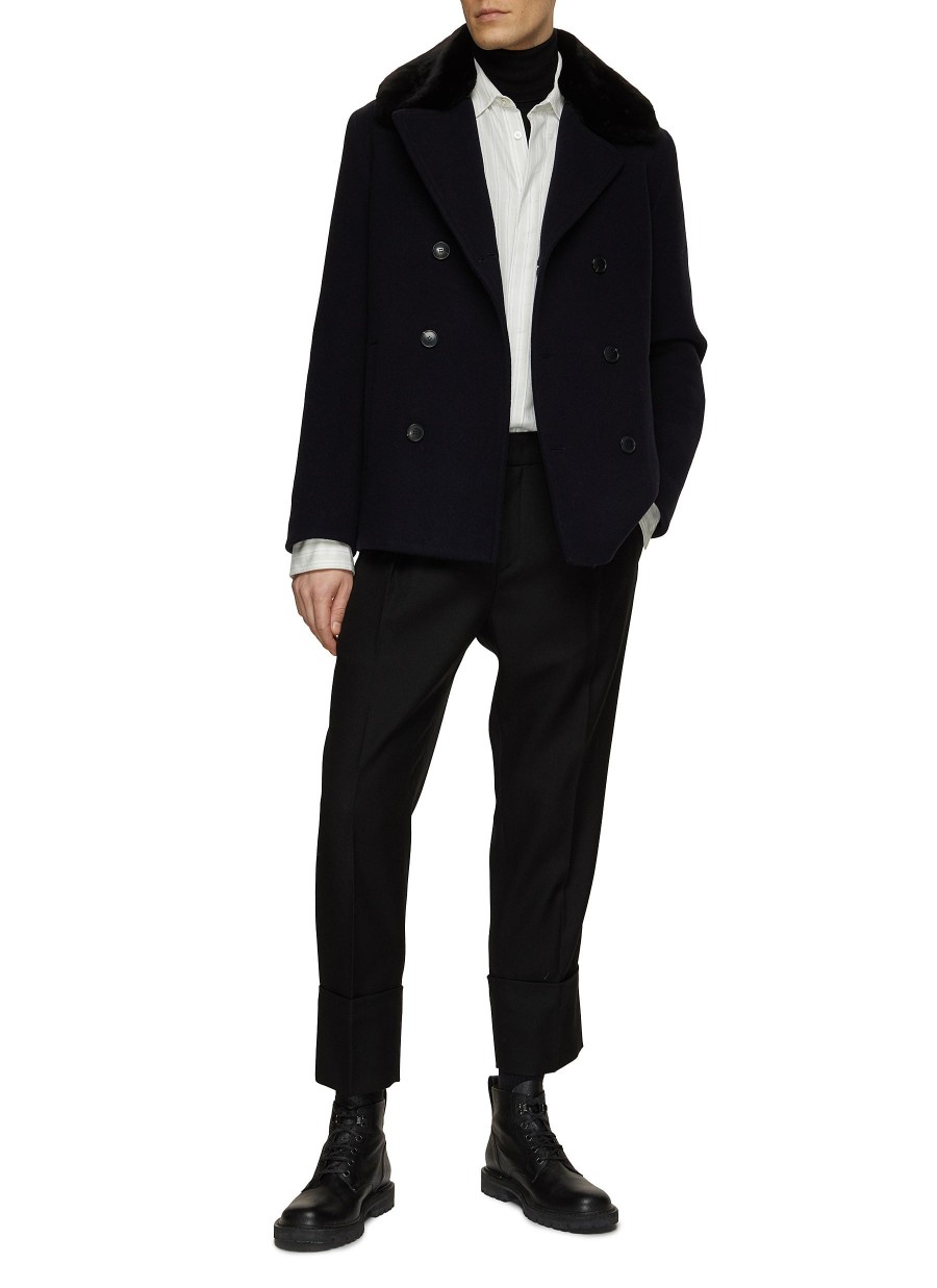 Men YVES SALOMON Coats | Double Breasted Wool Overcoat