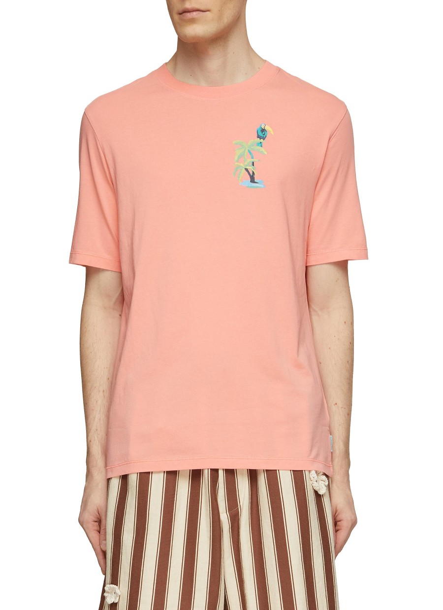 Men SCOTCH & SODA T-Shirts | Parrot Artwork Cotton T-Shirt