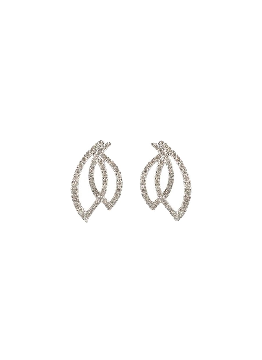 Women LC COLLECTION JEWELLERY Fine Jewellery | 18K White Gold Diamond Earrings