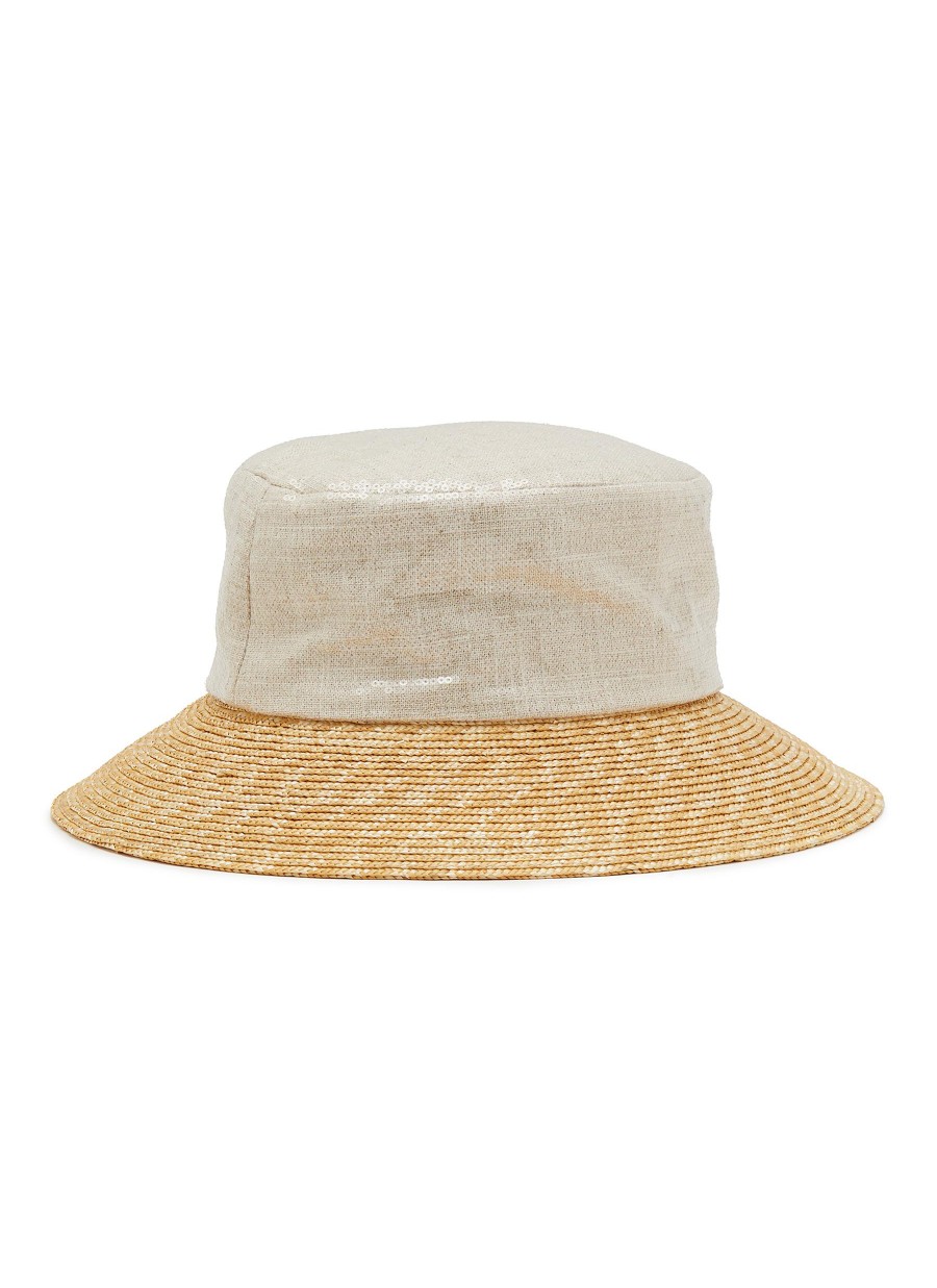 Women MAISON MICHEL Hats & Gloves | New Kendall Linen Straw Hat