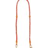 Women LA COQUE FRANCAISE Tech Accessories | Della Braided Bandana Wooden Bead Phone Strap — Orange