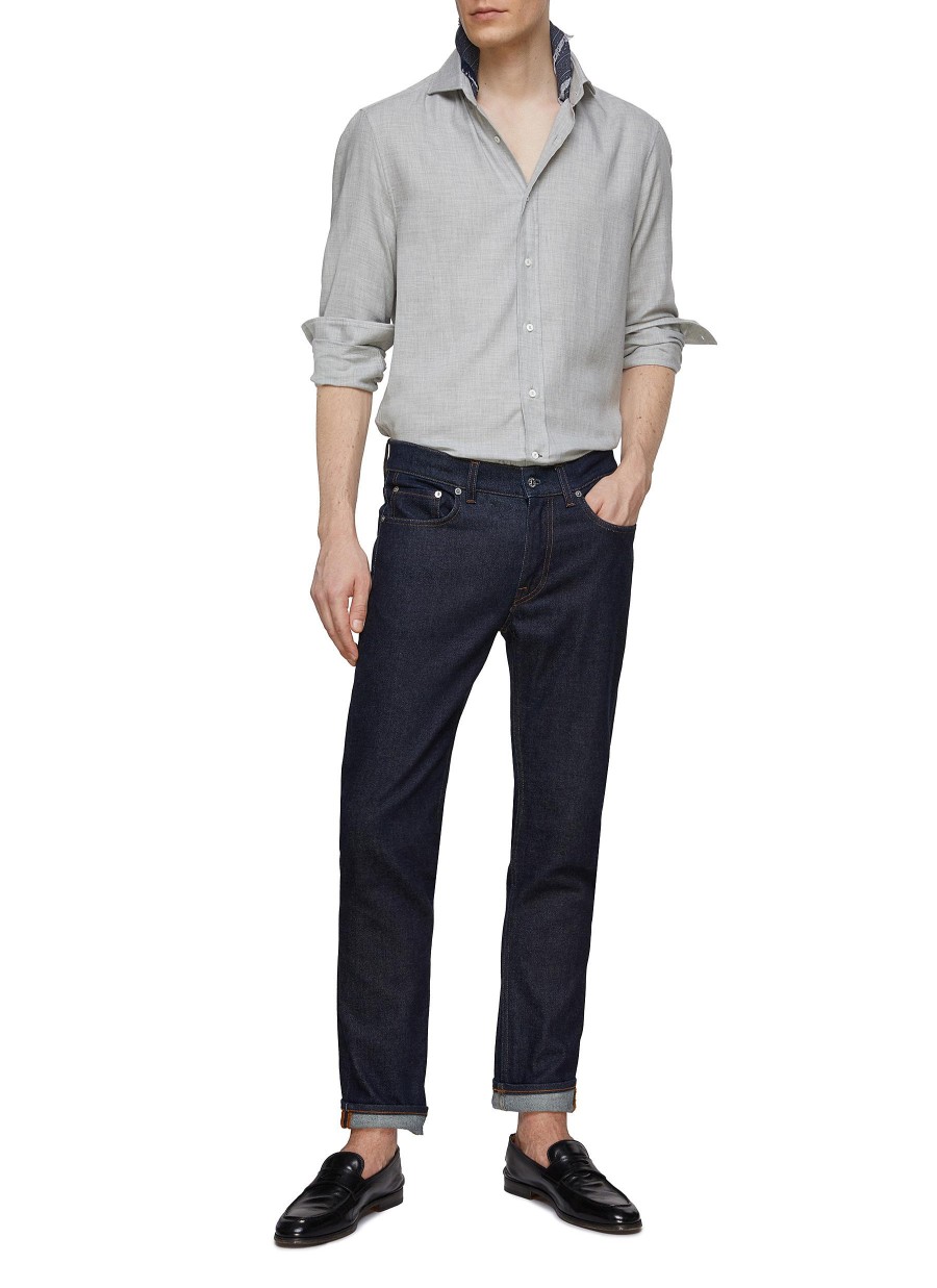 Men BRUNELLO CUCINELLI Shirts | Cotton Cashmere Blend Shirt