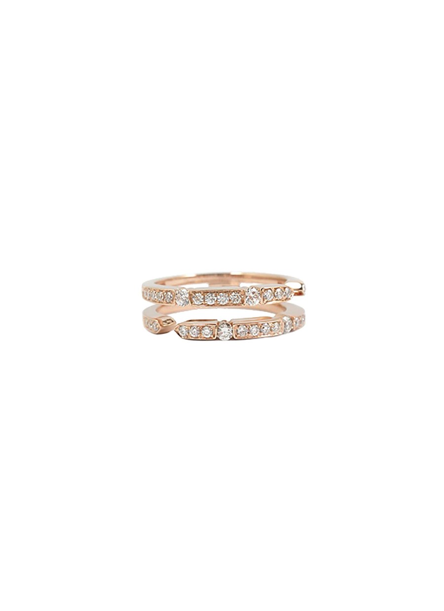 Women LC COLLECTION JEWELLERY Fine Jewellery | 18K Rose Gold Diamond Ring — Us 6.5