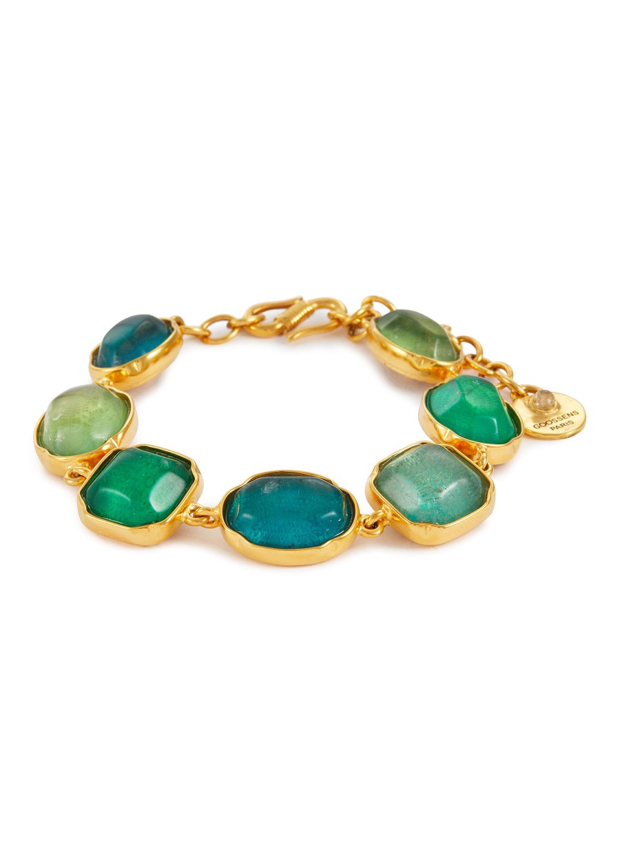 Women GOOSSENS Fashion Jewellery | 24K Gold Plated Collier Cabochons Bracelet