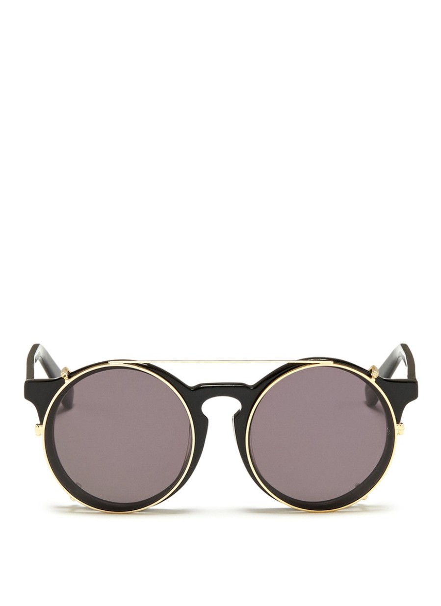 Men SUNDAY SOMEWHERE Eyewear | Matahari' Clip-On Wire Rim Round Sunglasses