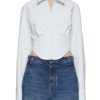 Women DION LEE Tops | Tuxedo Corset Shirt