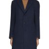 Men CANALI Coats | Single Breasted Notch Lapel Overcoat