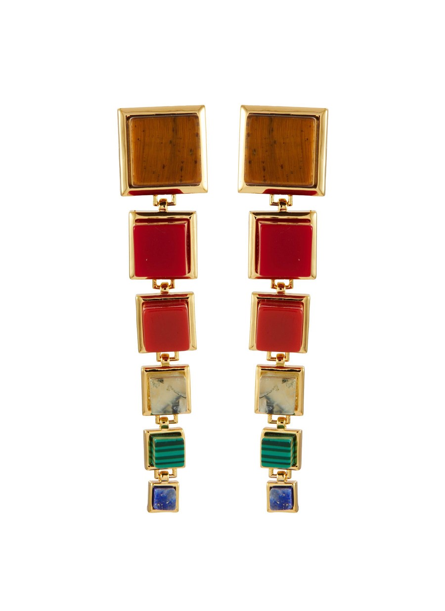 Women EDDIE BORGO Fashion Jewellery | Graduated Cube 12K Gold Plated Metal Earrings