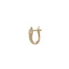 Women MÉTIER BY TOMFOOLERY Fashion Jewellery | Point Diamond 9K Gold Single Huggie Earring