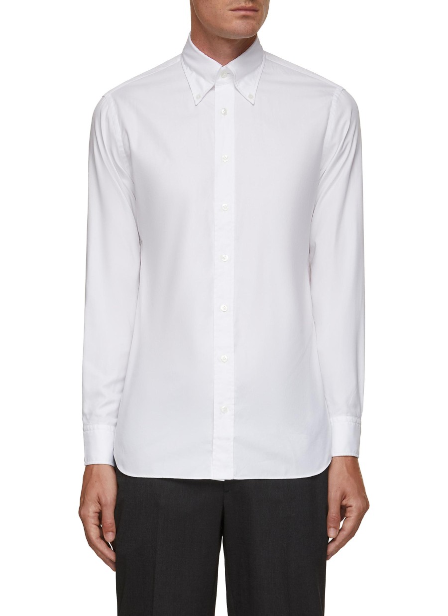 Men LARDINI Shirts | Thomas Mason Royal Cotton Oxford Shirt