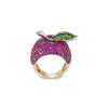 Women MIO HARUTAKA Fine Jewellery | Apple 18K Rose And White Gold Ruby And Green Garnet Ring