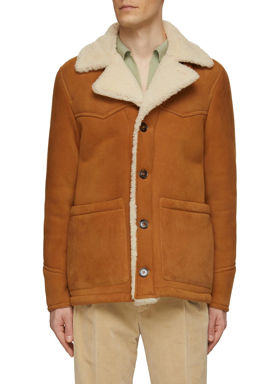 Men VALSTAR Jackets | Shearling Suede Jacket