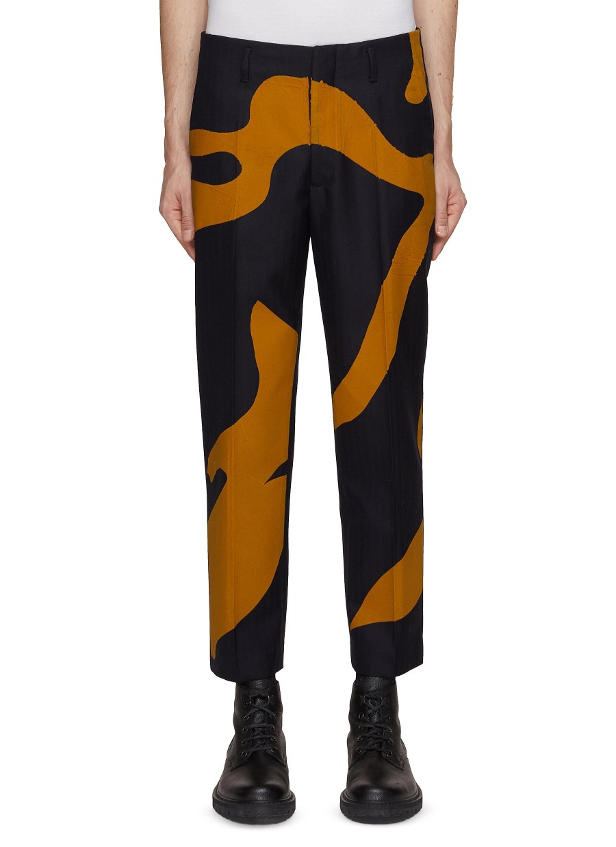 Men DRIES VAN NOTEN Pants | Paolo Abstract Print Pants