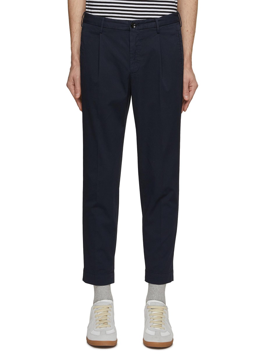 Men INCOTEX Pants | Pleated Tapered Chino Pants