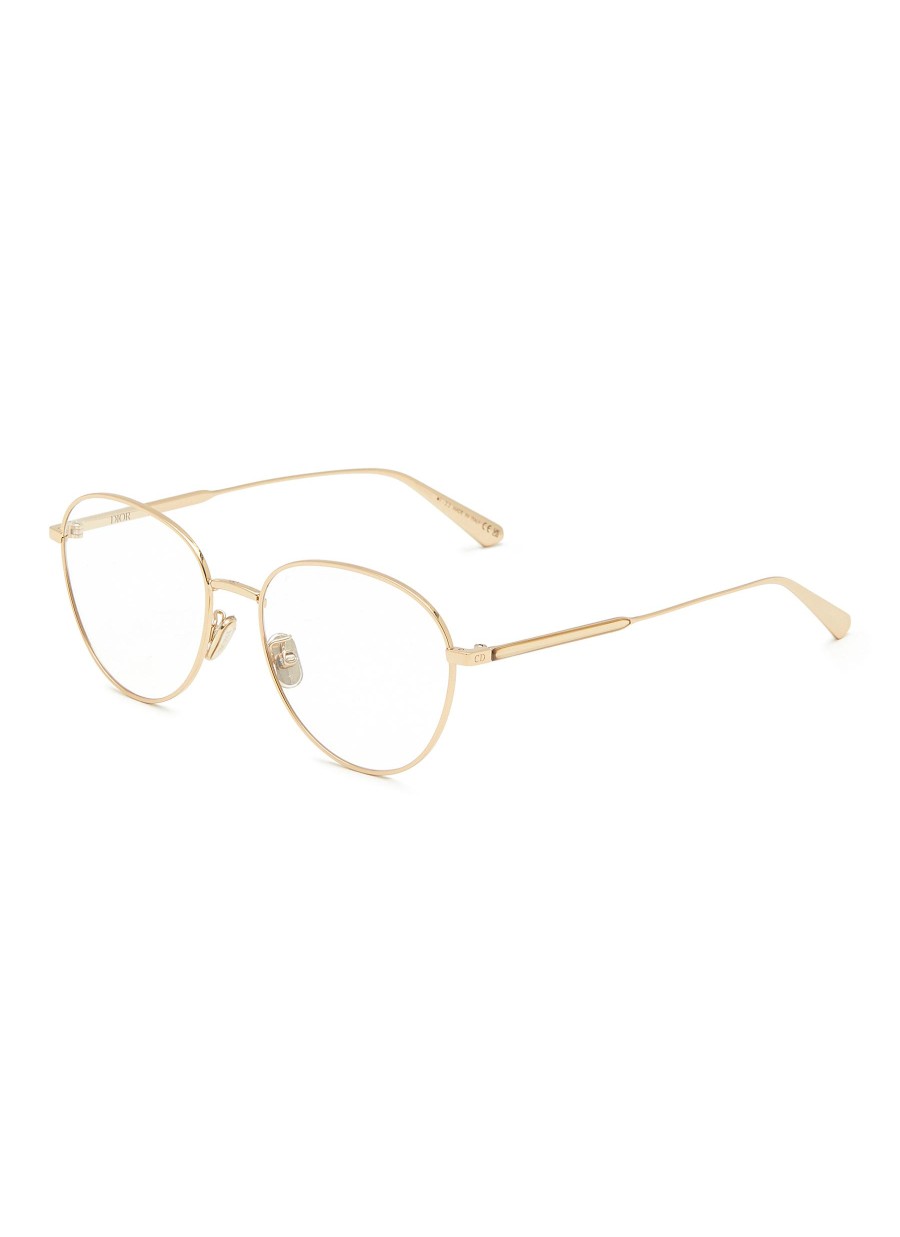 Women DIOR Eyewear | Gemdioro Ru Metal Round Optical Glasses