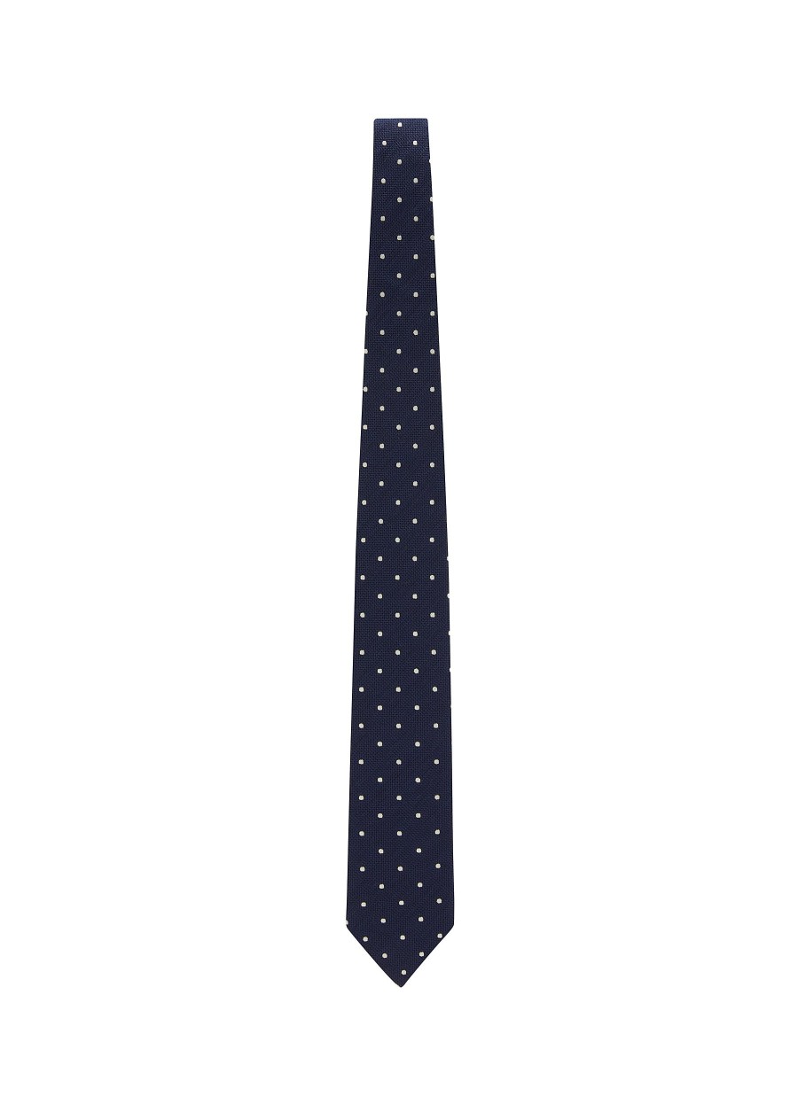 Men STEFANOBIGI MILANO Ties | Contrast Dot Bourette Silk Tie