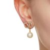 Women VALENTINO Fashion Jewellery | Vlogo Swarovski Crystal & Pearl Brass Earrings