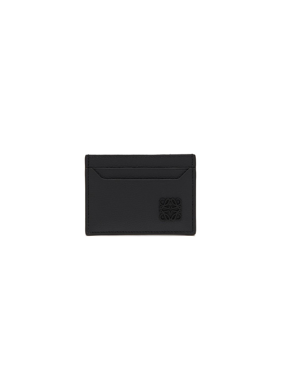 Women LOEWE Small Leather Goods | Anagram Plaque Pebbled Leather Cardholder