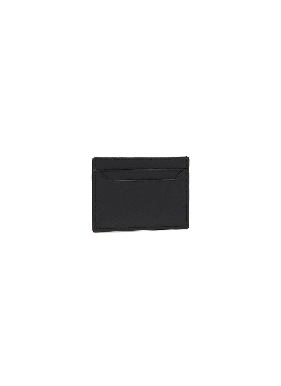 Women LOEWE Small Leather Goods | Anagram Plaque Pebbled Leather Cardholder