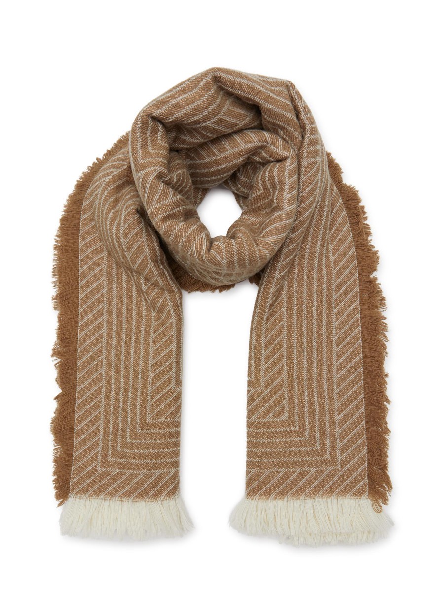 Women TOTEME Scarves & Wraps | Striped Monogram Wool Scarf