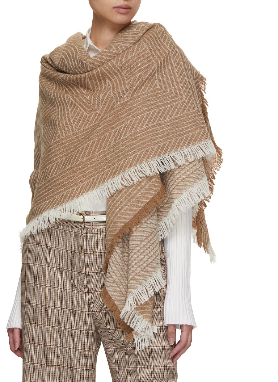 Women TOTEME Scarves & Wraps | Striped Monogram Wool Scarf