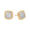 Women JOHN HARDY Fine Jewellery | Classic Chain 18K Gold Diamond Stud Earrings