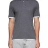 Men BRUNELLO CUCINELLI Polos | Silk Cotton Blend Layered Polo Shirt