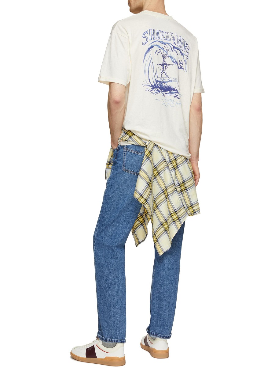 Men SCOTCH & SODA T-Shirts | Wave Artwork Cotton T-Shirt