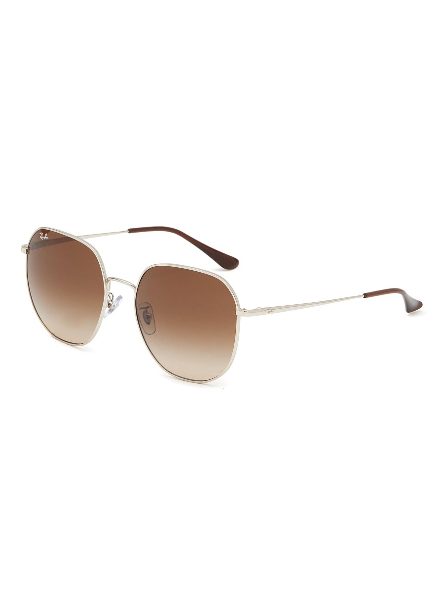 Women RAY BAN Eyewear | Gradient Lens Metal Irregular Sunglasses