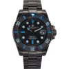 Men CUSTOM T. WATCH ATELIER Watches | Ocean Blue Edition' Matte Black Dial Stainless Steel Case Link Bracelet Watch