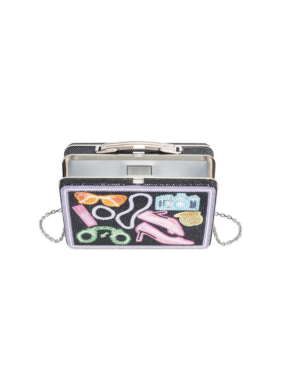 Women JUDITH LEIBER Clutch Bags | Lunch Box X-Ray Spy Kit Stone Embellished Clutch