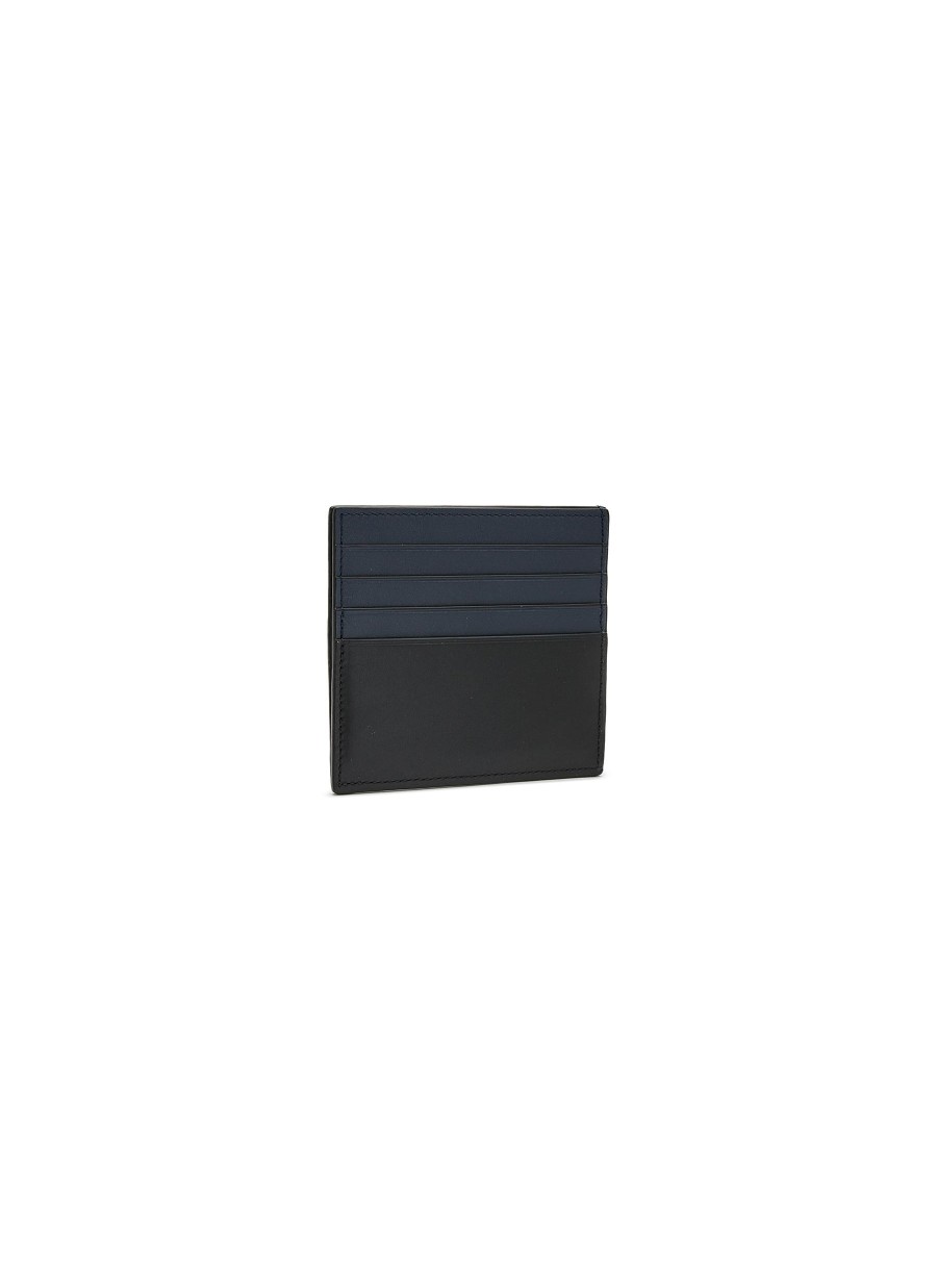 Men LOEWE Small Leather Goods | Open Plain Bicolour Leather Cardholder