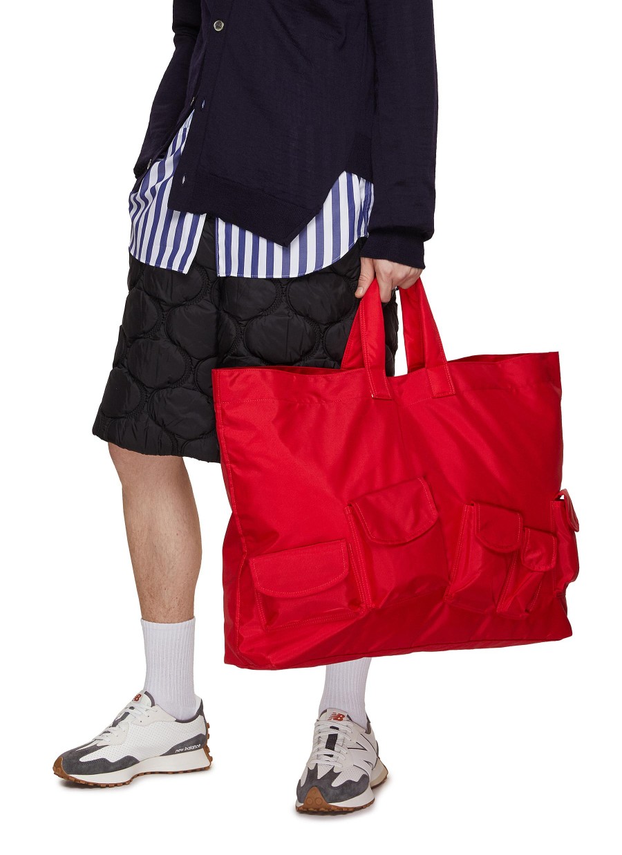 Men COMME DES GARÇONS SHIRT Tote Bags | Oversized Nylon Tote Bag