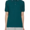 Men MONCLER Polos | Stripe Collar Detail Polo Shirt