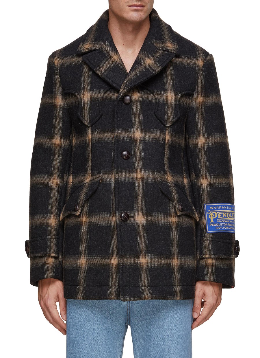 Men MAISON MARGIELA Jackets | X Pendleton Check Wool Jacket