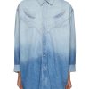 Men TOGA VIRILIS Shirts | Oversized Western Panel Denim Shirt