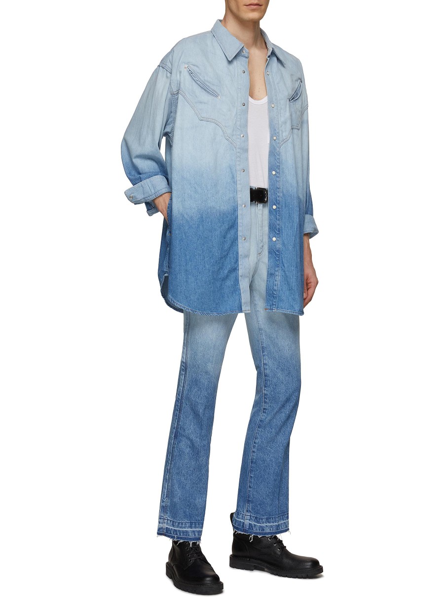 Men TOGA VIRILIS Shirts | Oversized Western Panel Denim Shirt