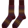 Men FALKE Socks | Tinted Stripe Cotton Blend Crew Socks