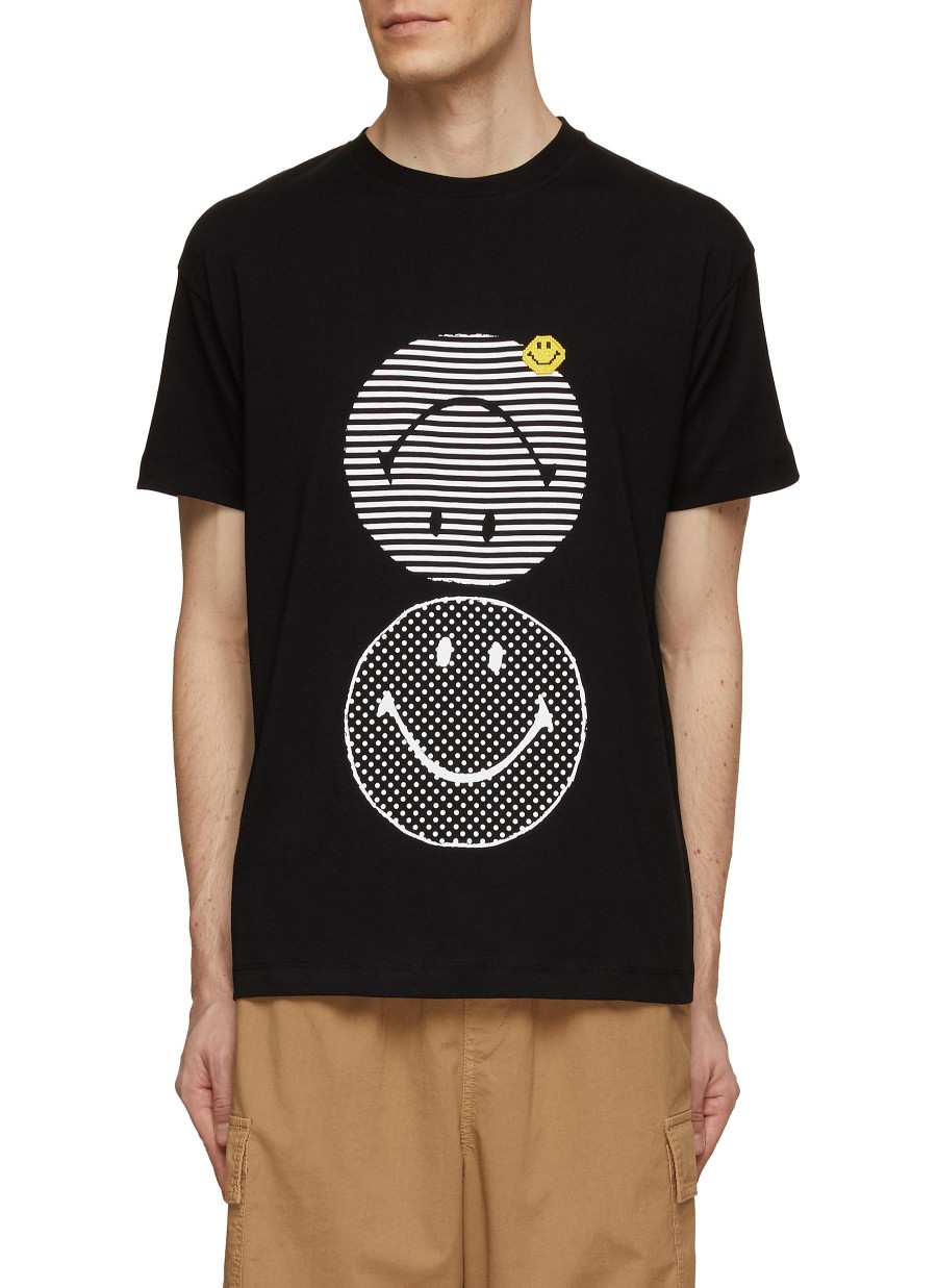 Men JOSHUA’S T-Shirts | Double Smiley Face T-Shirt