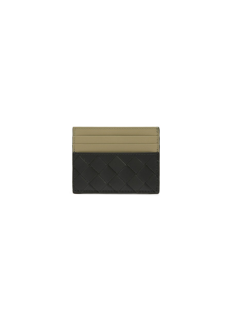 Men BOTTEGA VENETA Small Leather Goods | Intrecciato Bicolour Leather Cardholder