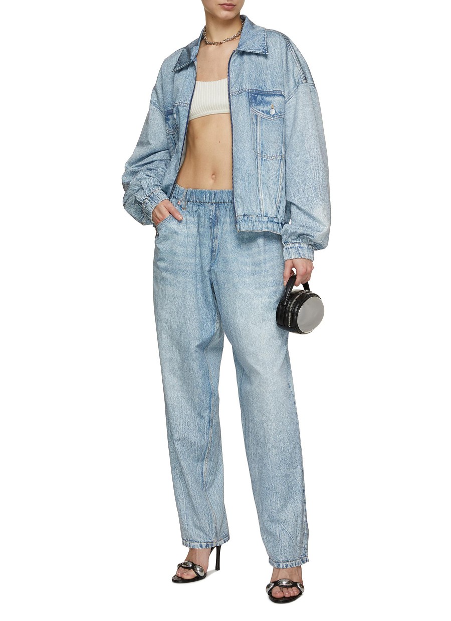 Women ALEXANDER WANG Jackets | Printed Denim Bomber Jacket