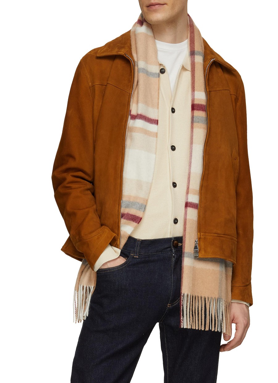 Men JOHNSTONS OF ELGIN Scarves | Flannel Check Cashmere Scarf