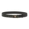 Women PRADA Belts | Logo Appliqued Buckle Saffiano Leather Belt