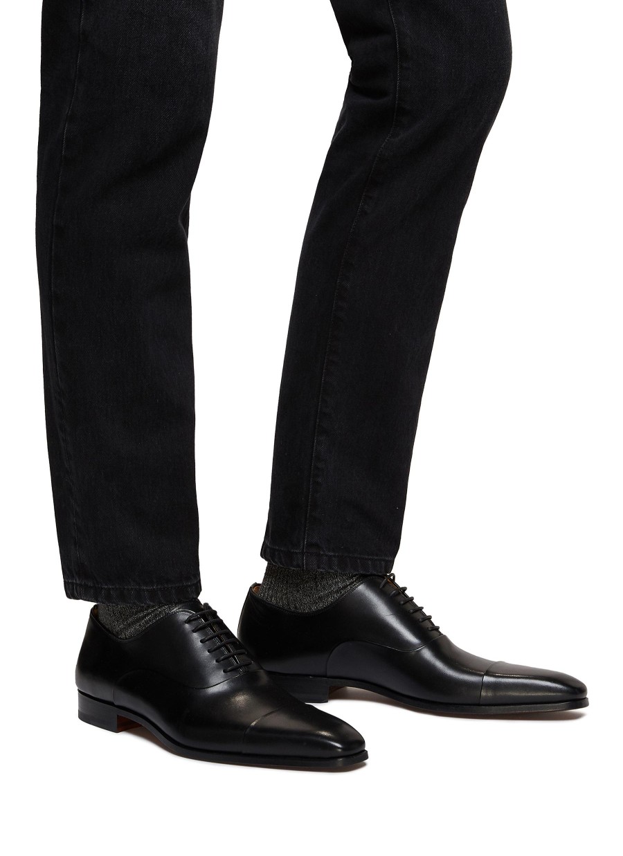 Men MAGNANNI Formal Shoes | Cap Toe 6-Eyelet Leather Oxford Shoes